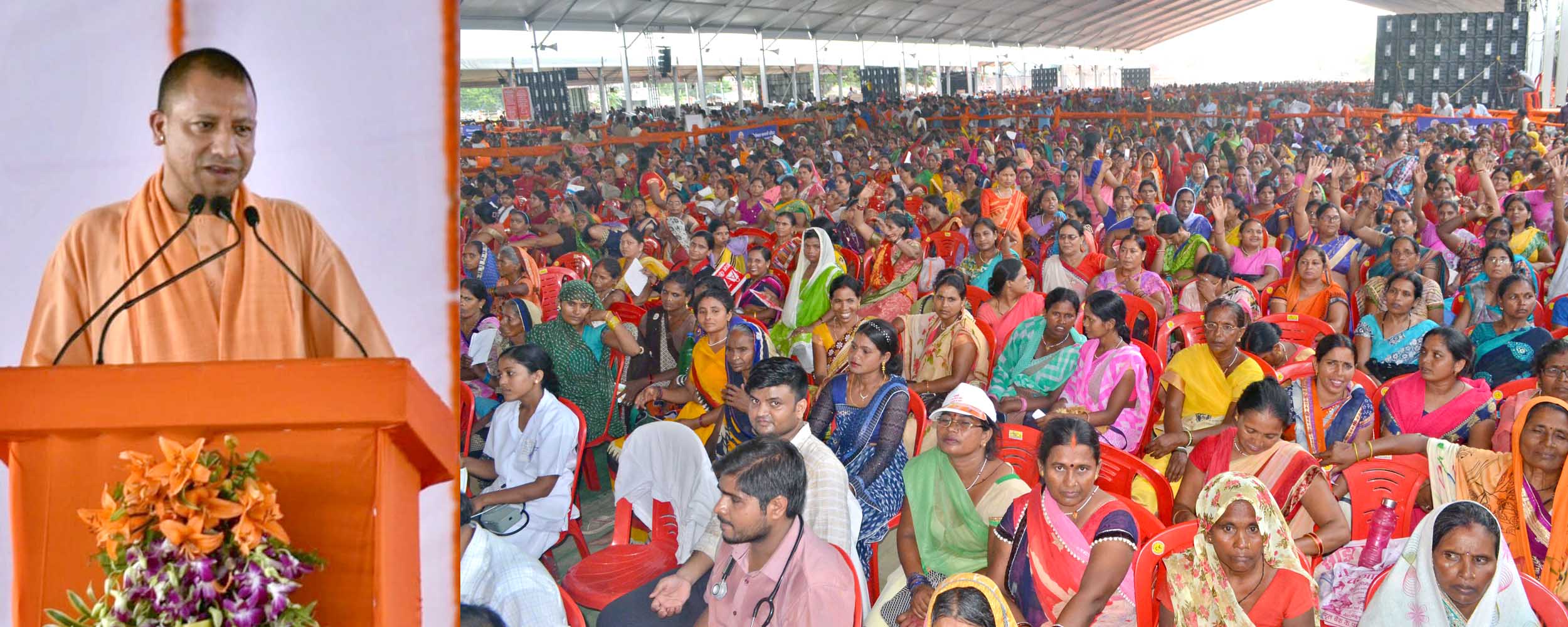 UPCM वाराणसी में में 937 करोड़ रु. की परियोजनाओं का लोकार्पण और शिलान्यास के दौरान कार्यक्रम को संबोधित करते हुए