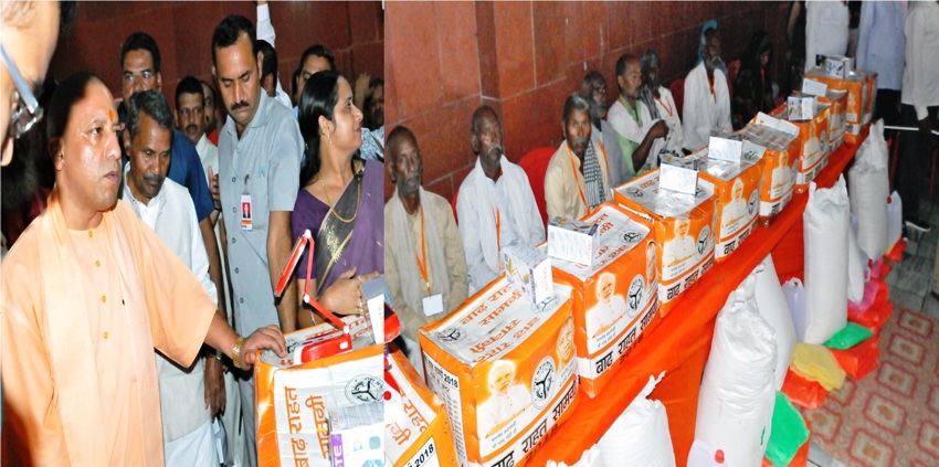 UPCM ने विभिन्न जनपद में बाढ़ से प्रभावित लोगो को सामग्री वितरित की