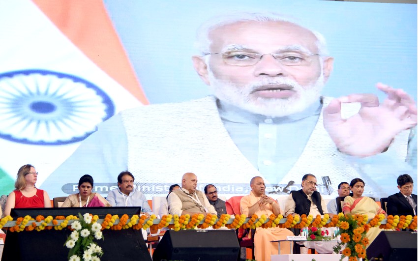 UPCM ‘कृषि कुम्भ’ अन्तर्राष्ट्रीय सम्मेलन एवं प्रर्दशनी-2018 के उद्घाटन कार्यक्रम में वीडियो काॅन्फ्रेन्सिंग के माध्यम से 