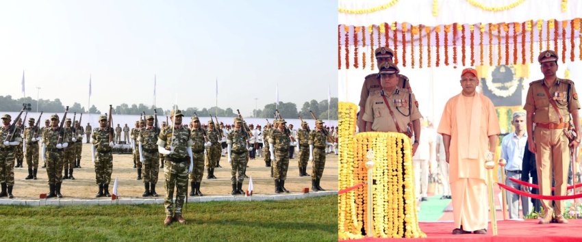 UPCM लखनऊ रिजर्व पुलिस लाइंस में आयोजित 'पुलिस स्मृति दिवस' पर कार्यक्रम को संबोधित करते हुए
