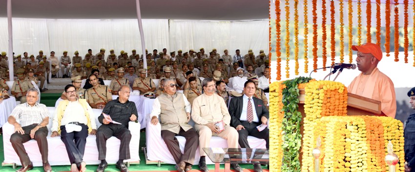 UPCM पुलिस स्मृति दिवस के अवसर पर कार्यक्रम को सम्बोधित करते हुए