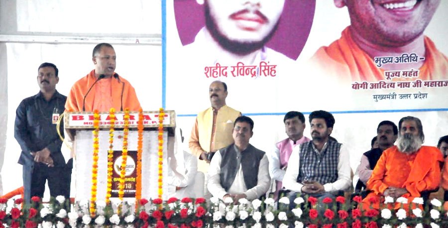 UPCM गोरखपुर में सीनियर उ.प्र. पुरुष एवं महिला राज्य कुश्ती चैम्पियनशिप कार्यक्रम को सम्बोधित करते हुए