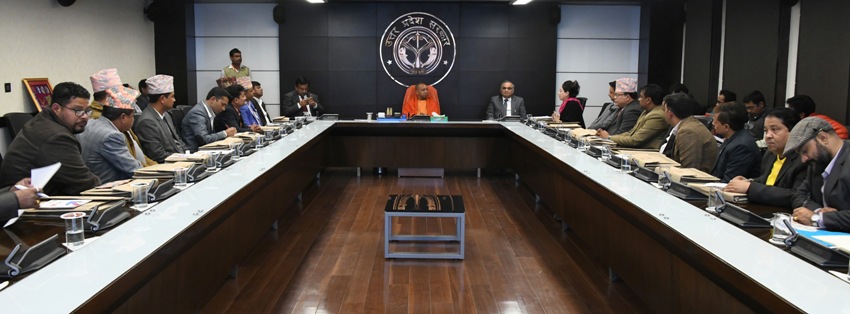 UPCM से लोक भवन में भवानी राणा के नेतृत्व में आए नेपाली चैम्बर ऑफ काॅमर्स के प्रतिनिधिमण्डल ने मुलाकात करते हुए